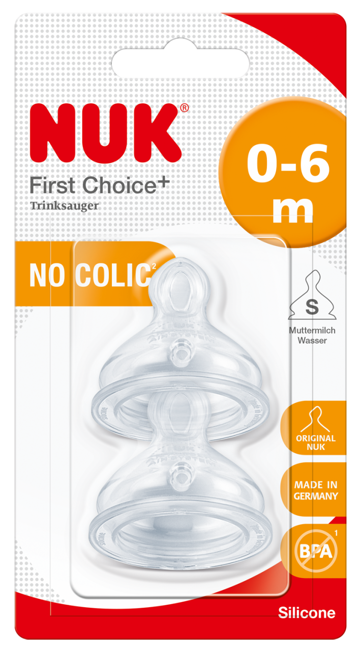 Tetine Nuk First Choice Plus 0-6 luni, 2 buc