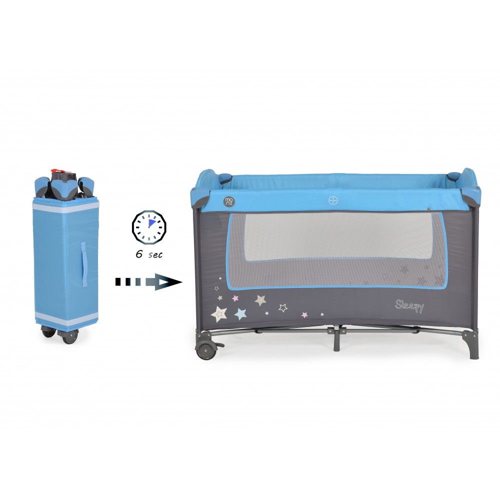 Patut Pliabil Moni Sleepy 2in1 Calatorie Blue - imagine 9