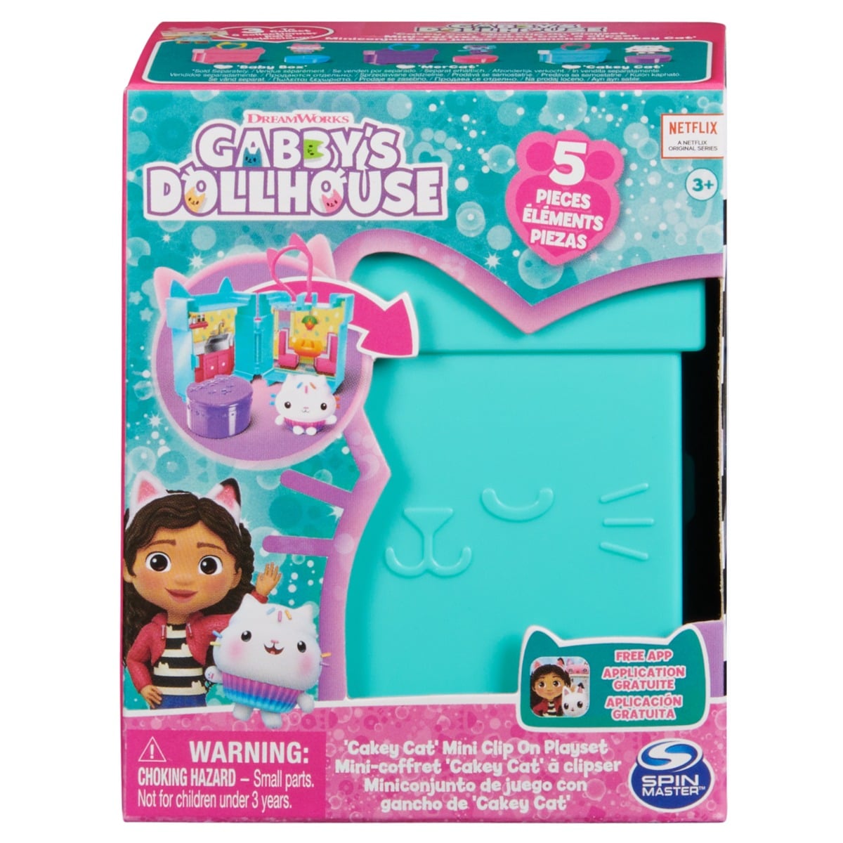 Set Gabby's Dollhouse Cakey Cat cu Breloc