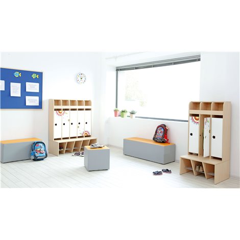 Puf Taburet Moje Bambino Gri-Orange Confortabil - imagine 2