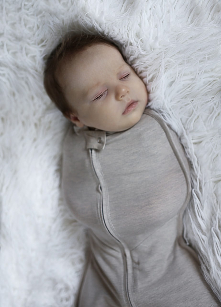 Set Swaddle Nor Pufos pentru Nou-Născuți - Gri - imagine 2
