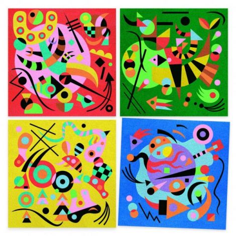 Kit Pictura cu Nisip Djeco Inspired by Kandinsky - imagine 2