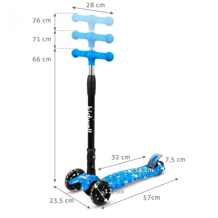 Trotineta Kidwell Vento Football, Pliabilă, cu LED - imagine 8