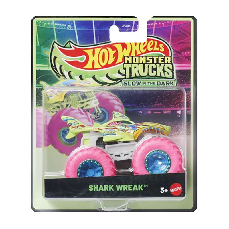 Hot Wheels Monster Truck Shark Wreak Glow In Dark