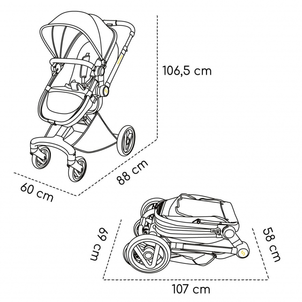 Carucior 2 in 1 Skiddou Nasjo Wild Climber, Verde