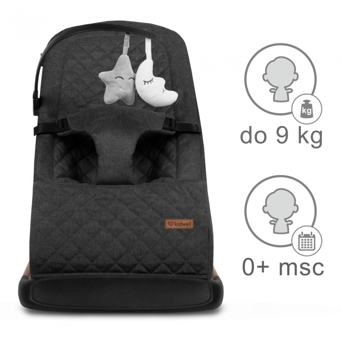 Balansoar Kidwell Laro Wooden Black Sigur și Confortabil - imagine 10