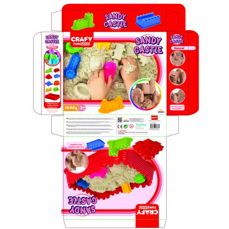 Nisip Kinetic Crafy Fun Sand 1kg + Tavită - imagine 2