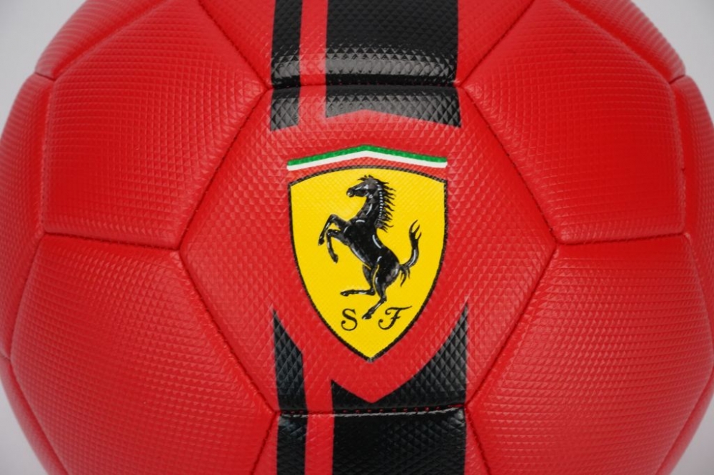 Minge Fotbal Ferrari Marimea 5, Rosu, PVC, Mesuca - imagine 9