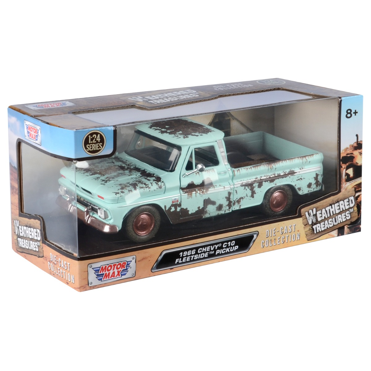 Masinuta Motormax 1966 Chevy C10 1:24 Weathered