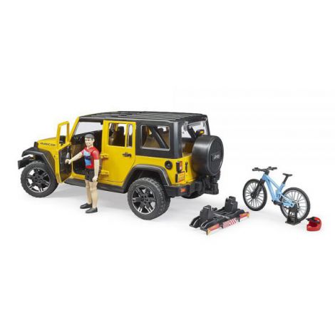 Bruder Jeep Wrangler cu Bicicleta și Ciclist - imagine 2