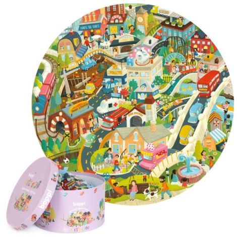 Puzzle Rotund Boppi Orasul, 150 Piese, Educativ - imagine 3