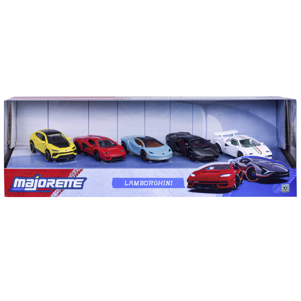Set 5 Mașini Metalice Majorette Lamborghini