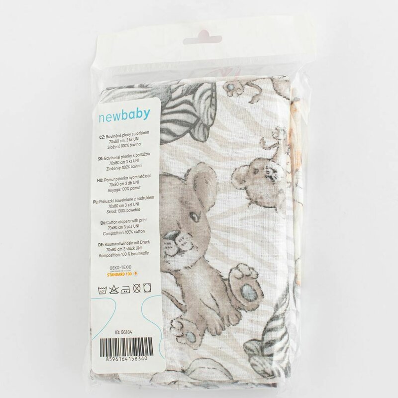 Set 3 scutece New Baby bumbac 70x80 cm - imagine 6