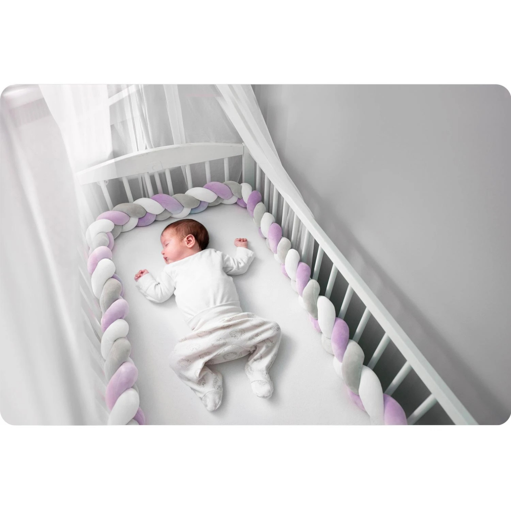 Protecție Patut Ricokids Antialergică Mov/Gri - imagine 6