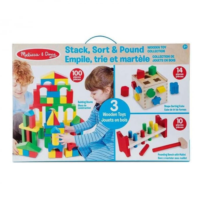 Set 3 Jucării Lemn Clasice Melissa & Doug