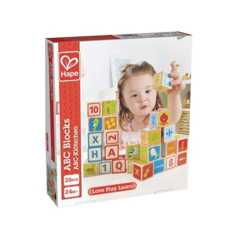 Cuburi Hape Educative din Lemn 26 Piese - imagine 2