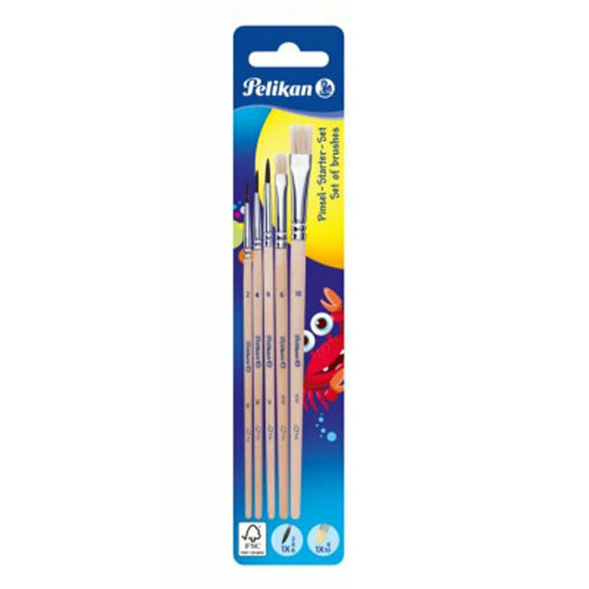 Set pensule Pelikan Starter, 5 buc