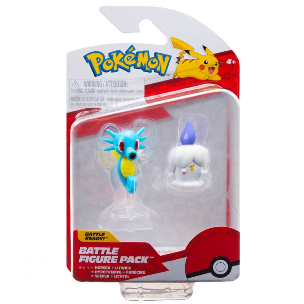Set Figurine Pokemon Battle Ready Litwick & Horsea
