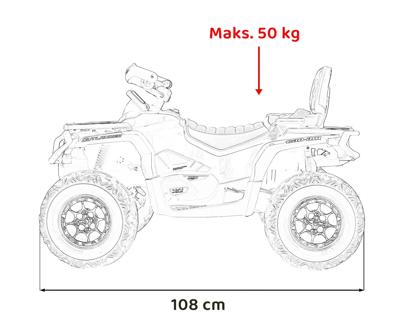 ATV Electric Can-Am 2 Locuri 12V cu Telecomanda - imagine 8
