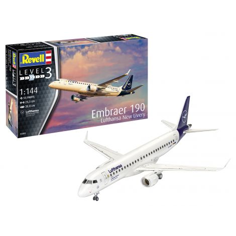 Model Revell Embraer 190 Lufthansa - Detaliat