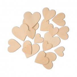 Set 100 Inimioare Lemn Playbox | Decor Creativ