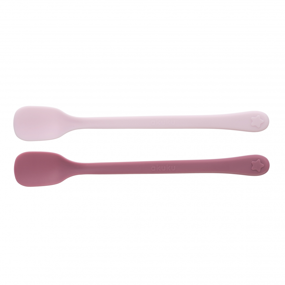 Set 2 lingurite Akuku First Pink fara BPA