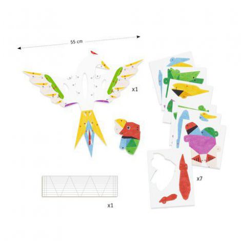 Djeco Decoratiune Papagal Amazon | Asamblare Fara Lipire - imagine 2