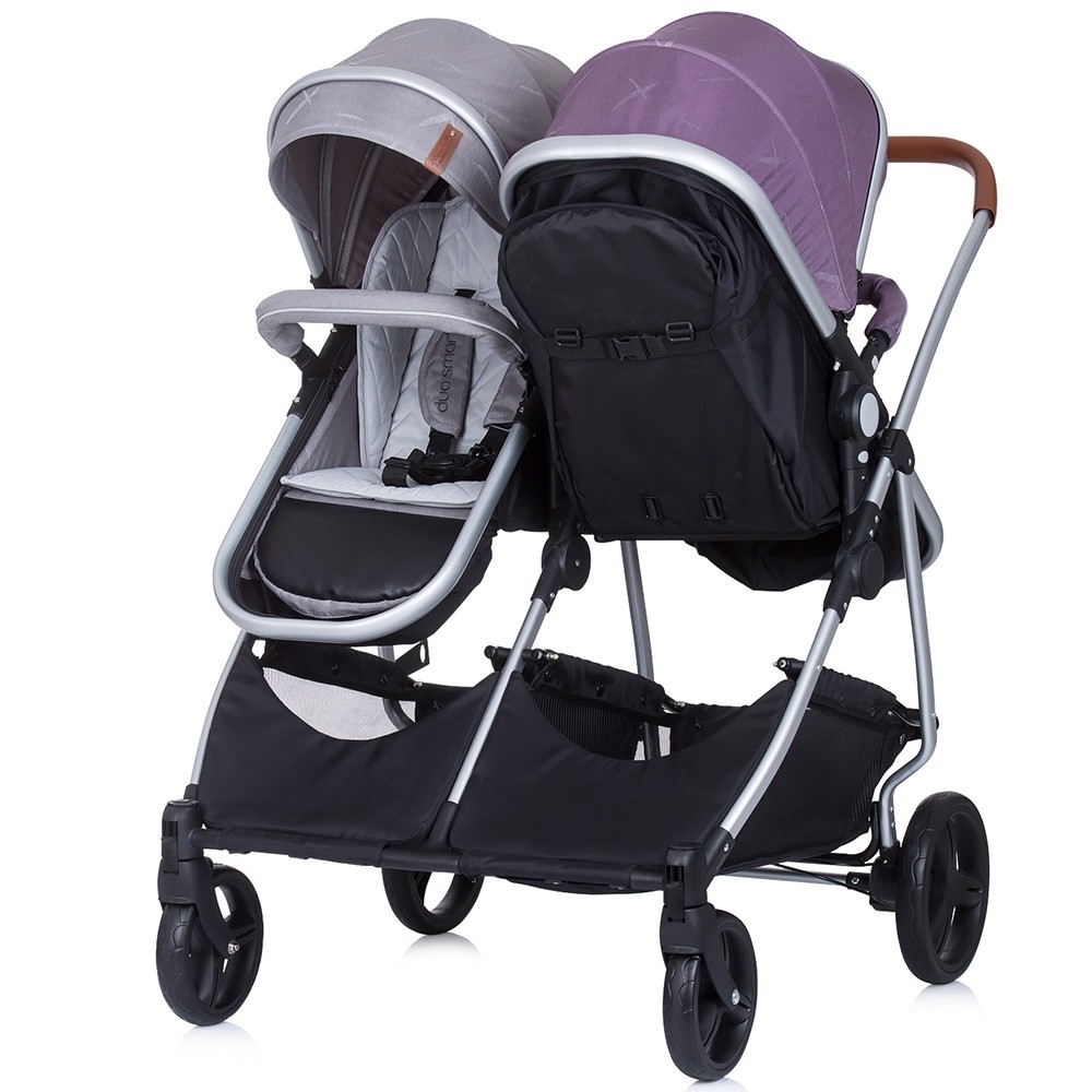 Carucior Gemeni Chipolino Duo Smart 2 in 1, Aluminiu - imagine 5