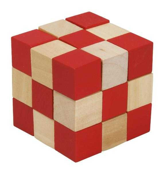 Cub Șarpe Roșu Fridolin - Puzzle Logic Lemn