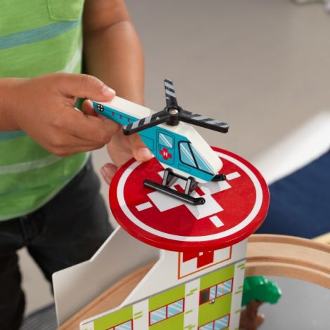 Kidkraft Trenulet Aerocity si Masa de Joaca - imagine 2