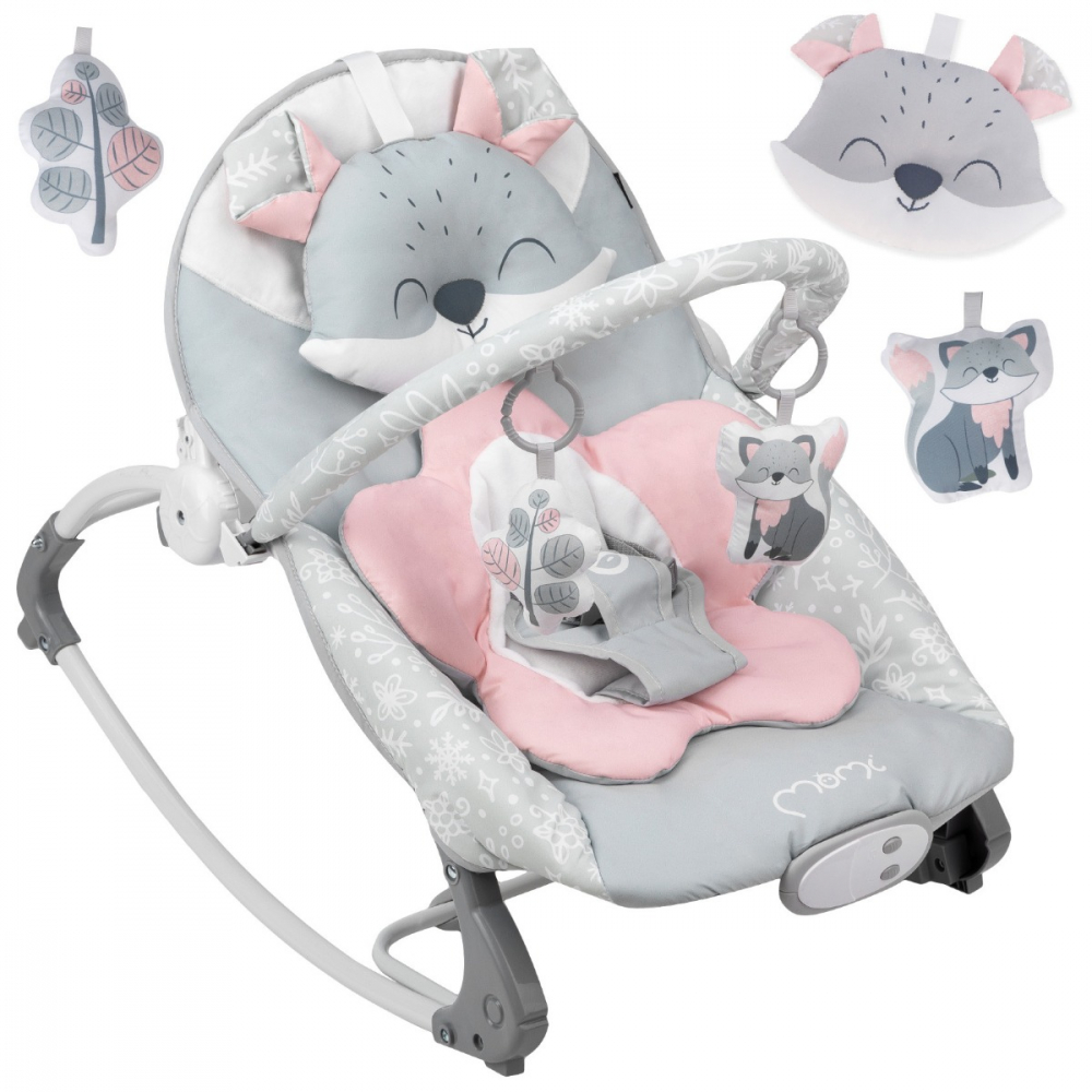 Bouncer MoMi Luis Pink - Suport Bebelusi 0+ - imagine 6
