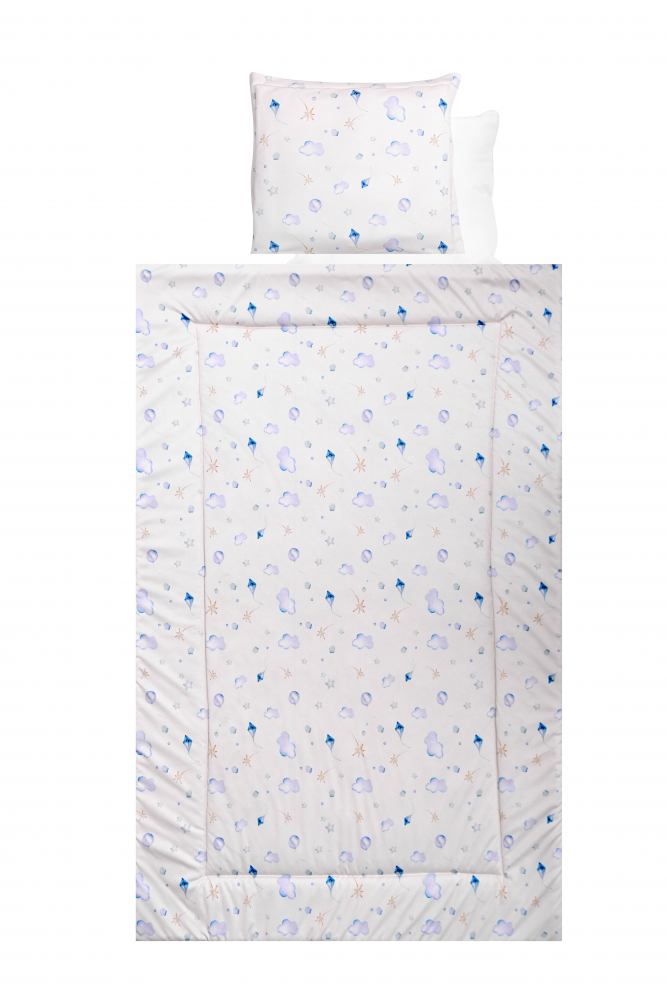 Set lenjerie pat Lorelli Blue Aeroplane, 4 piese