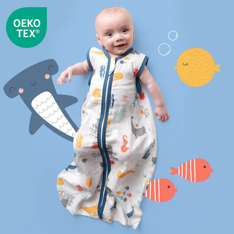 Sac de dormit Bamboo Under the Sea 90cm | Slumbersac - imagine 2