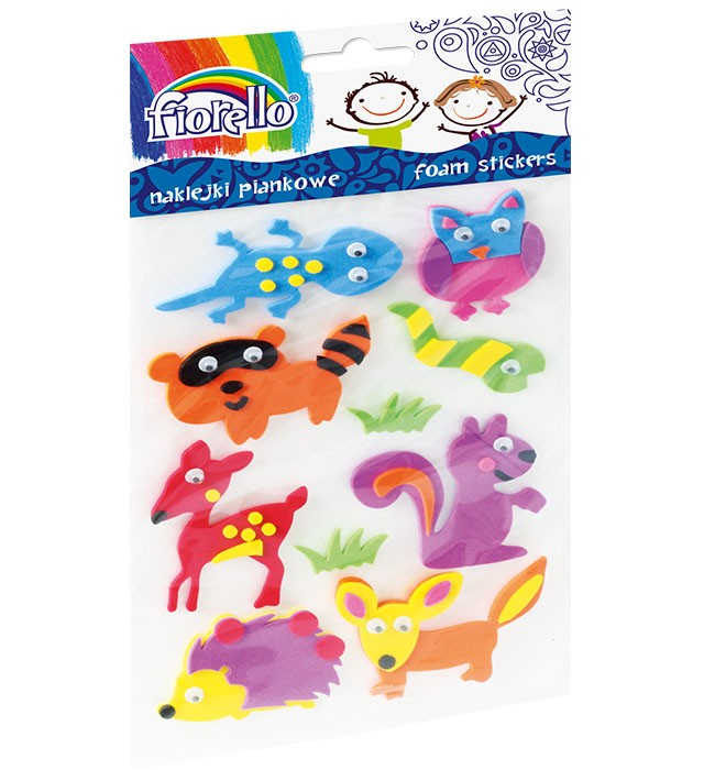Set Stickere Gumate Animale 10 Buc Fiorello