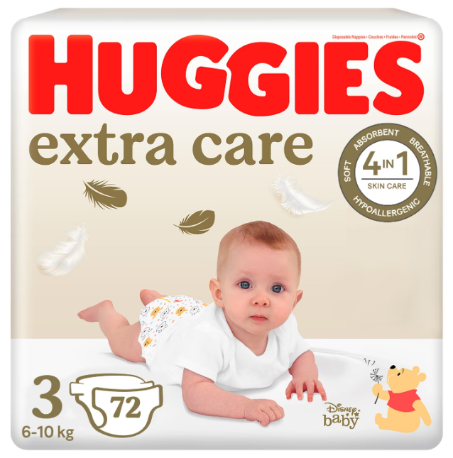 Scutece Huggies Extra Care 3, 6-10 kg, 72 buc - imagine 9