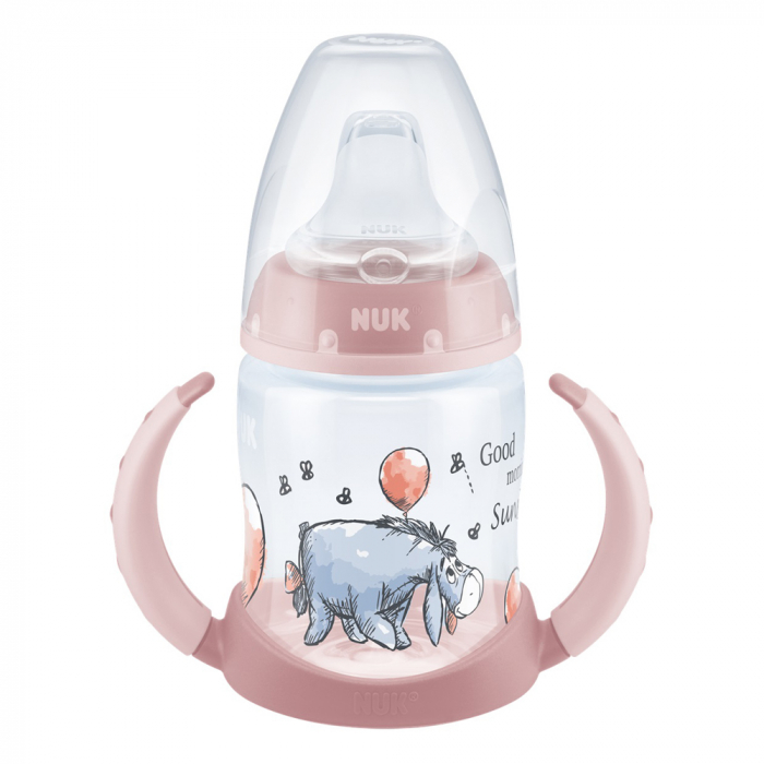 Biberon Nuk Eeyore Roz cu Control Temp. 150ml