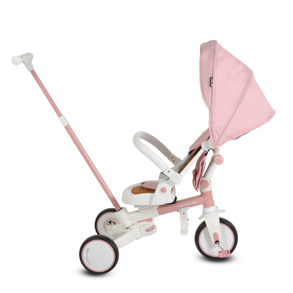 Tricicleta Byox Compacto Pink 4in1 Ultrapliabilă