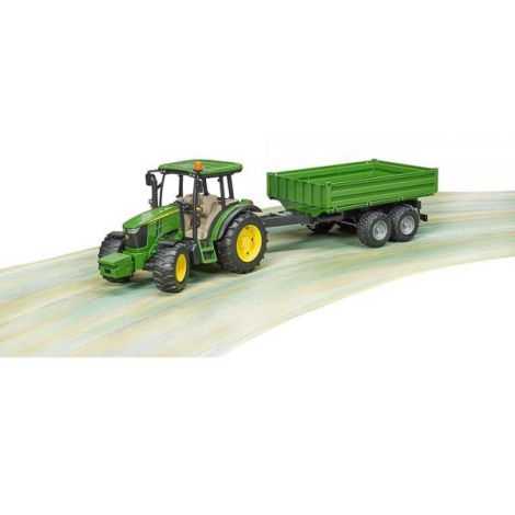 Bruder Tractor John Deere cu Remorcă Basculabilă - imagine 6
