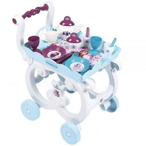 Smoby Frozen 2 XL - Carucior ceai cu 17 accesorii