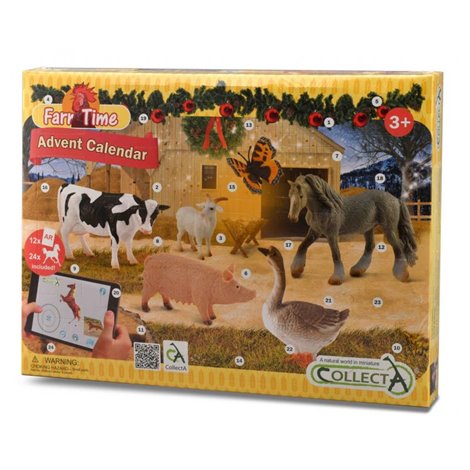 Calendar de Crăciun Collecta Ferma - 24 Figurine - imagine 2