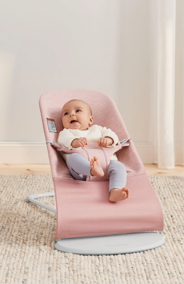 Balansoar BabyBjorn Bliss Light Pink 3D Jersey - imagine 3