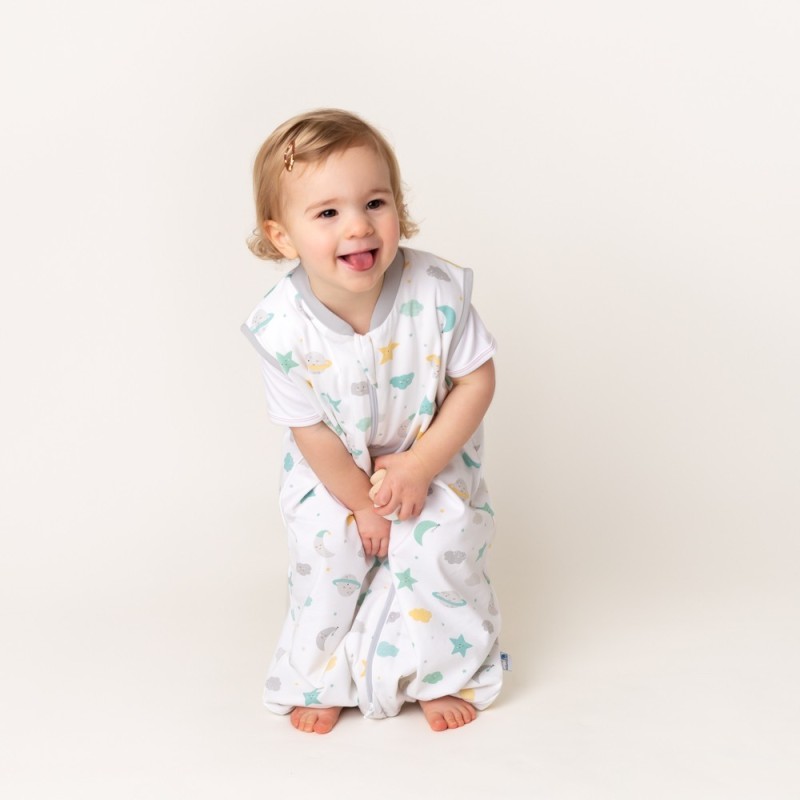Sac Dormit Copil Moon Stars 100 cm cu Talpă Antiderapantă - imagine 5