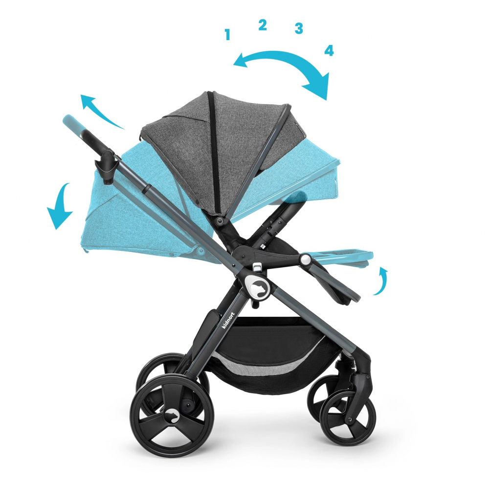 Carucior Reversibil Kidnort Isbjorn Black - imagine 6