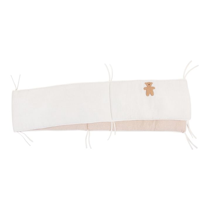 Protecție Patut Childhome JerseMuselina Teddy, 35x340 cm - imagine 4
