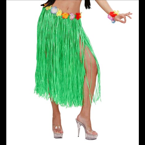Fusta Hawaii Verde Floral pentru Carnaval | Widmann