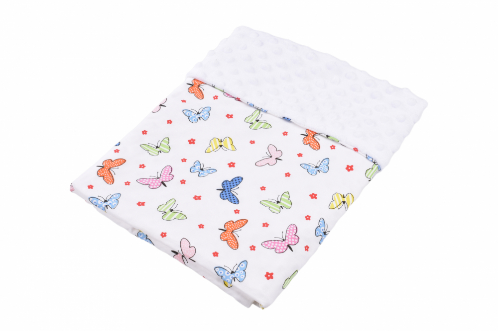 Paturica Confort Family Bumbac Minky Fluturasi - imagine 2