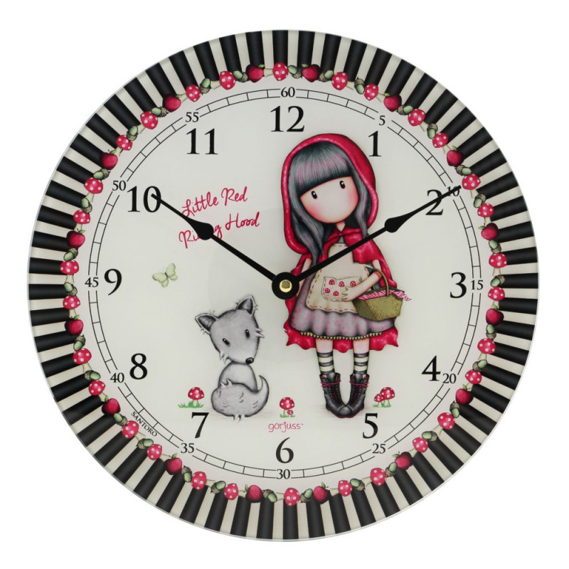 Ceas Perete Gorjuss Little Red Riding Hood Decorativ - imagine 5