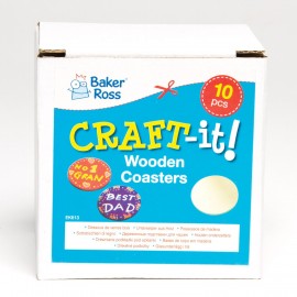 Suporturi Pahar Lemn Baker Ross - Set 10 Bucăți DIY - imagine 3