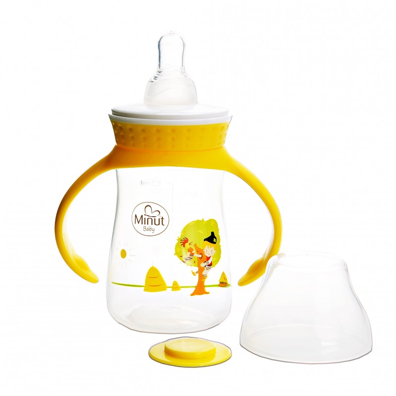 Biberon Pupaza din Tei 125ml cu Manere | Minut Baby - imagine 2