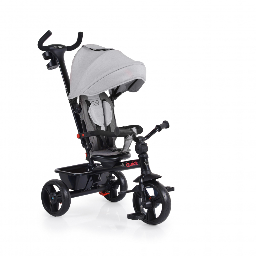 Tricicleta Byox Quick Gri, Sezut Reversibil, Pliabil - imagine 2